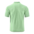 thumbnail image 6 of hoksml Men Big And Tall Polo Shirts Solid Color Collared Button Short Sleeve Summer Lightweight Breathable T Shirt Turndown Collar Blouse Sporty Top, 6 of 9