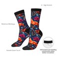 thumbnail image 4 of Haiem Tropical Flower Pattern Crew Socks – Soft & Durable Moisture-wicking Socks, Stay-Up Fit for Business, Work, and Casual Wear Size 5-11, 4 of 6