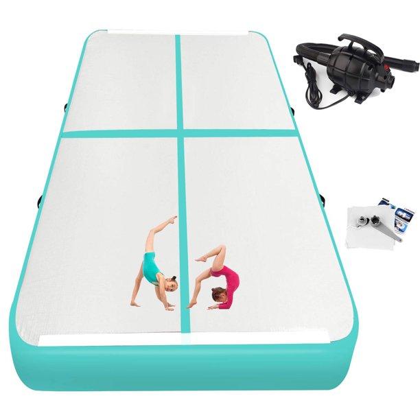 Fbsport 8m*2m*0.2m Green Inflatable Gymnastics Tumbling Mat Air Track