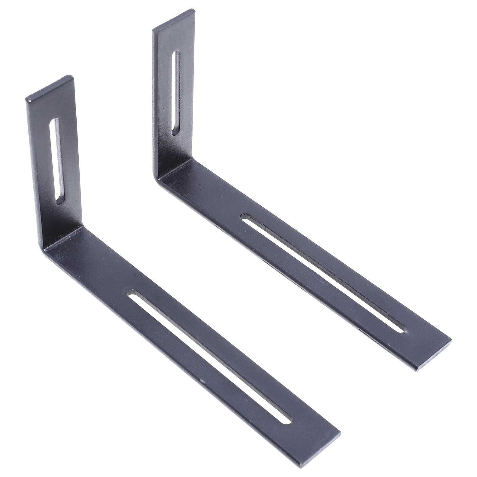 WHAMVOX  2 Pcs Fixed Bracket Brackets for Shelves Shelf Corner Brace Black