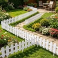thumbnail image 5 of Garden Border Fence Panel • Outdoor Landscaping Edging Barrier • Easy Install Interlocking Design • Ground Stakes • Flower Bed, Walkway, Lawn, Driveway Boundary Guard, 5 of 6