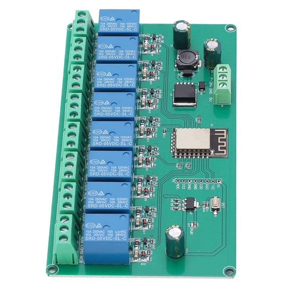Relay Module WIFI 8‑Channel ESP8266 Development Board for Wireless Control DC 7‑28V / 5V