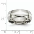 thumbnail image 6 of Titanium Sterling Silver Inlay 8mm Polished Band, 6 of 10