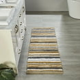 thumbnail image 3 of Better Trends 3 Piece Bathroom Rug Set 100% Polyester Soft Water Absorbent Non Slip Bath Mat Machine Washable Rug Griffie Collection - Yellow, 3 of 8