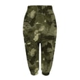 thumbnail image 4 of AWXNJUX Womens Linen Pants Capri Leggings for Women 2024 High Waisted Cutout Yoga Capris Lightweight Cozy Cropped Pants Solid Soft Pajams Pants Palazzo Pants Woman's Pants (Camouflage,M), 4 of 4