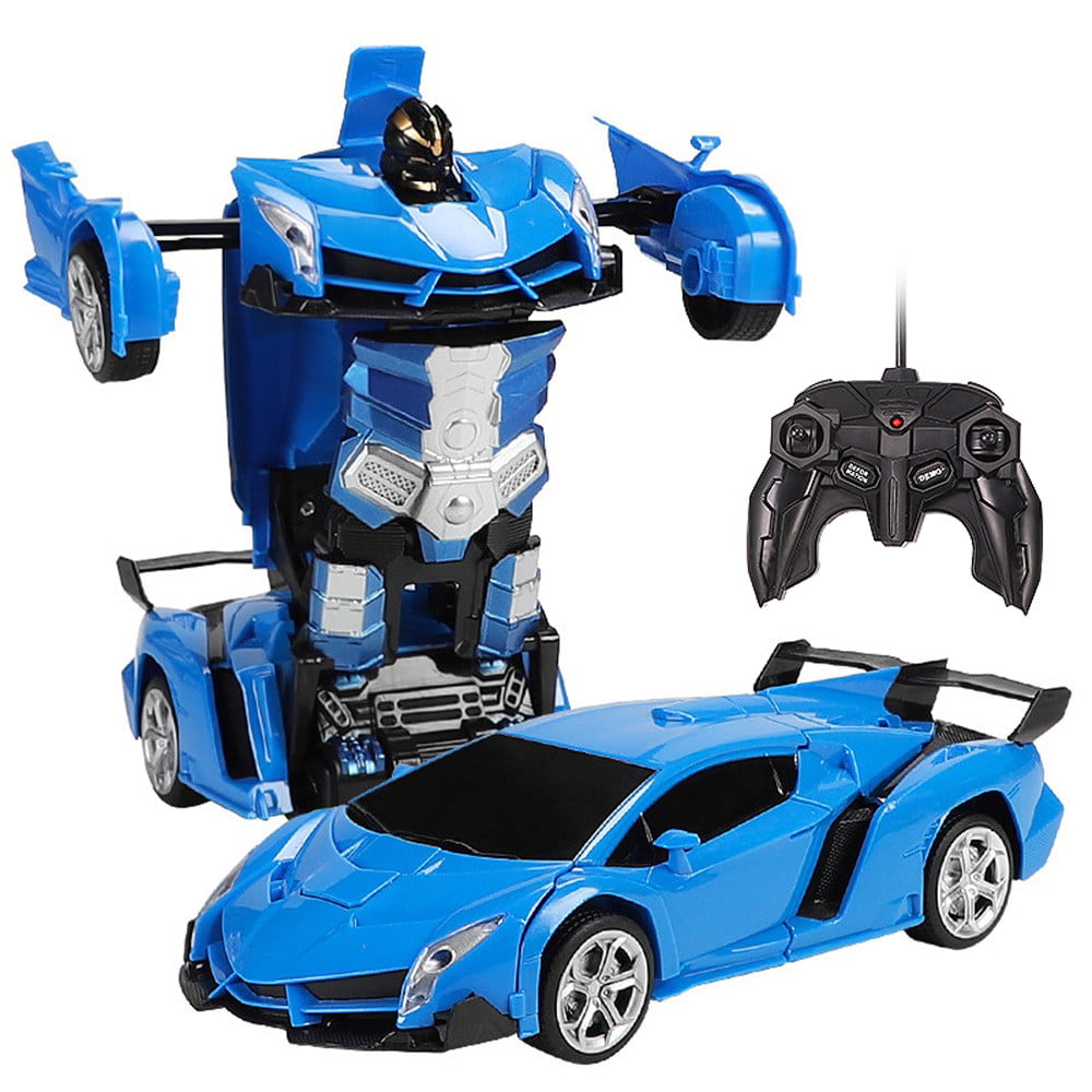 2 IN 1 Remote Radio Control Car Xmas Gift Toys for Kids Transformer RC Robot Car 