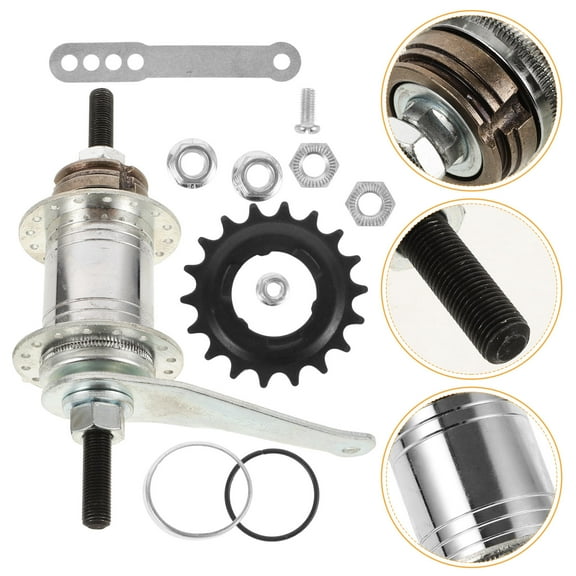 Worgeous Rear Disc Brake Set 1 Set Bicycle Rear Brake Hub Metal Round Modern Design for Urban Riding