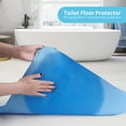 thumbnail image 4 of Trianu 12Pcs Disposable Toilet Mats, 20x22inch Absorbent Toilet Floor Protector, Around The Toilet Pee Mat for Bathroom Floor Urine, Non Slip U Shaped Toilet Commode Pads,Bllue, 4 of 8