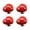 Red, variant on Colorful Heart Shaped Toilet Button Toilet Press Buttons Add a Burst of Color to Your Bathroom Decor 4PCS