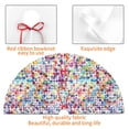thumbnail image 6 of Kll 30" Christmas Tree Skirt Colorful Watercolor Dots Xmas Tree Skirts Mat For New Year Xmas Holiday Party Indoor Outdoor Home Decoration, 6 of 9