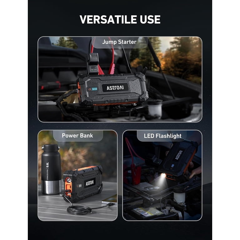 AstroAI S8 Ultra Car Jump Starter, 4000A, 16000mAh Battery photo 3