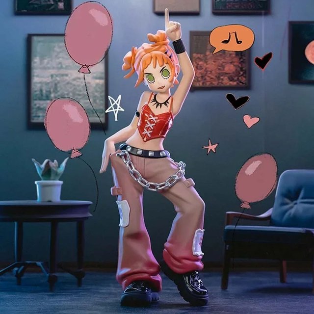 En existencia Peach Riot Blind Box Resie Up Series Figura Poppy Gigi Frankie Girls Anime Figura Decoración Modelo coleccionable Juguete Regalo