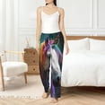 thumbnail image 4 of Balery Colorful Haired White Horse Pantalones de pijama para mujer, pijamas ultraligeros, pantalones de estar por casa-Medium, 4 of 6