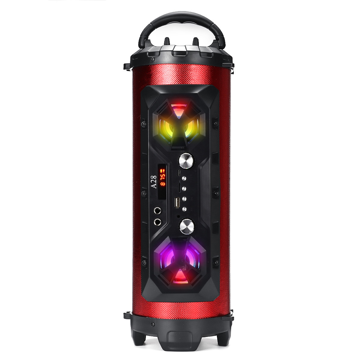 Unique Portable LED Wireless Portable bluetooth 4.2 Speaker Stereo Sound Super Bass HIFI AUX FM Subwoofer Loudspeaker ,RGB Colorful Lights, EQ, Booming Bass, Outdoor Speaker for Home, Party, Camping - image 4 of 9