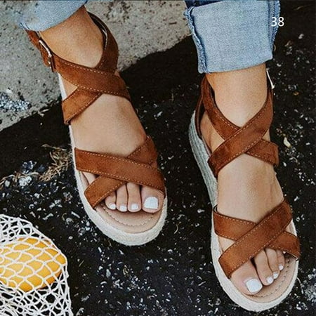 

Women Wedges Sandals Open Toe Thick Sole Lightweight Breathable Shoes for Summer Wedges Open Toe Thick Sole Lightweight Breathable Accessories Comfortable Elegant Women Summer Casual Sandals Shoes 38