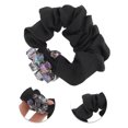 thumbnail image 3 of Unique Bargains 1 Pc Cube 1 Pc Faux Crystal Hair Rope Hair Scrunchies for Women for Girls Black, 3 of 3
