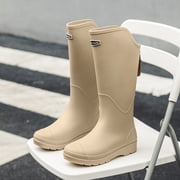 Perfert-High-Top Waterproof Rubber Rain Boots for Men, Featuring Long Tubes, Slip-Resistant Soles, And Durable Design