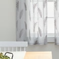 thumbnail image 5 of Better Homes & Gardens Embroidered Botanical Valance & Tier Set, 3-Piece Curtain, Silver, Indoor, 60"W x 36"L, Adult, Teen, 5 of 6