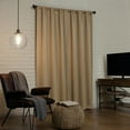thumbnail image 3 of Sun Zero Avery 100% Blackout Rod Pocket Single Curtain Panel, 40" x 95", Camel Biege, 3 of 9