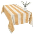 thumbnail image 2 of Burnt Orange Striped Table Cloth Waterproof Tablecloths, Farmhouse Vintage Stripes Tablecloth Dining Table Cover for Kitchen Party Tabletop Outdoor, Rectangle Tablecloth 60x120 Inch, 2 of 9