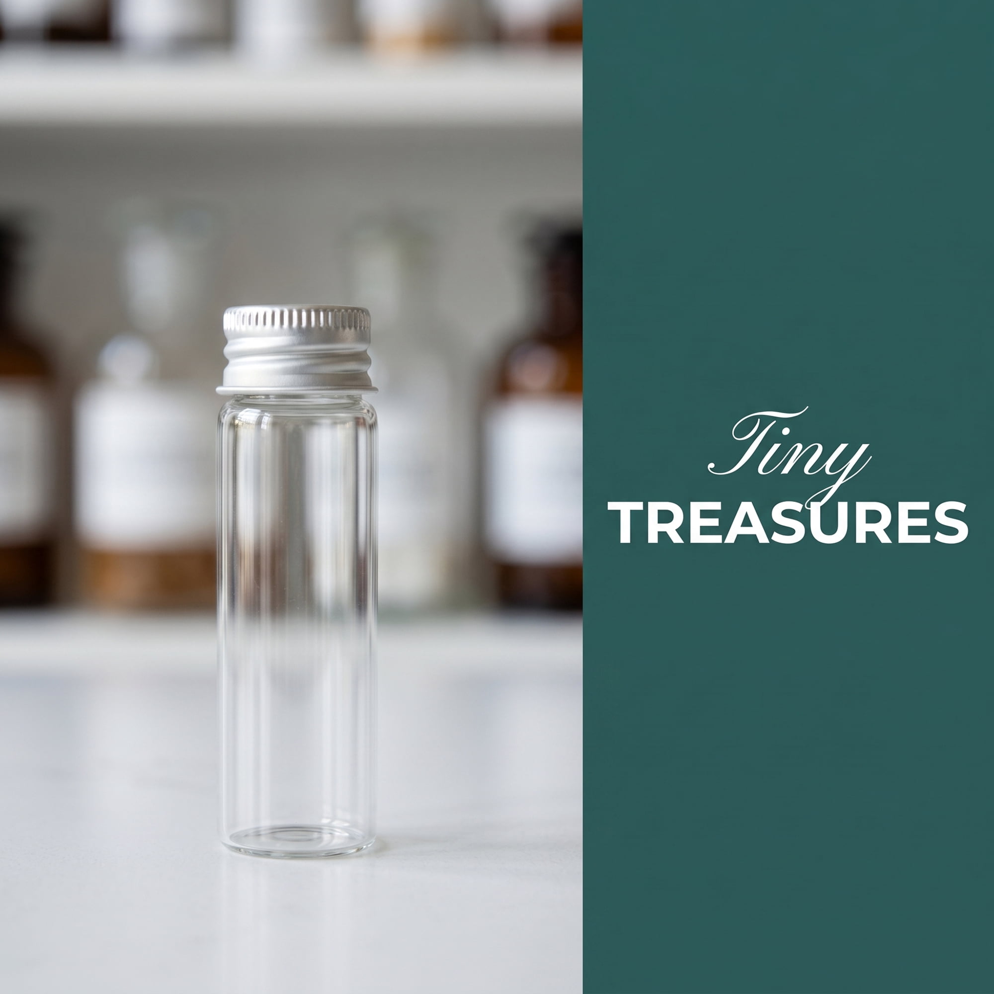 Unique Bargains 5Pcs Assorted Mini Glass Bottles with Cork Stoppers Silver1" x1"x 4"