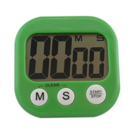 Green Digital LCD Timer Alarm Clock Counter for Kitchen
