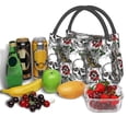 thumbnail image 3 of Disketp Skulls Roses Bolsa Térmica Estampada, Bolsa Térmica Aislante para Almuerzo, Playa y Campamento, 3 of 6