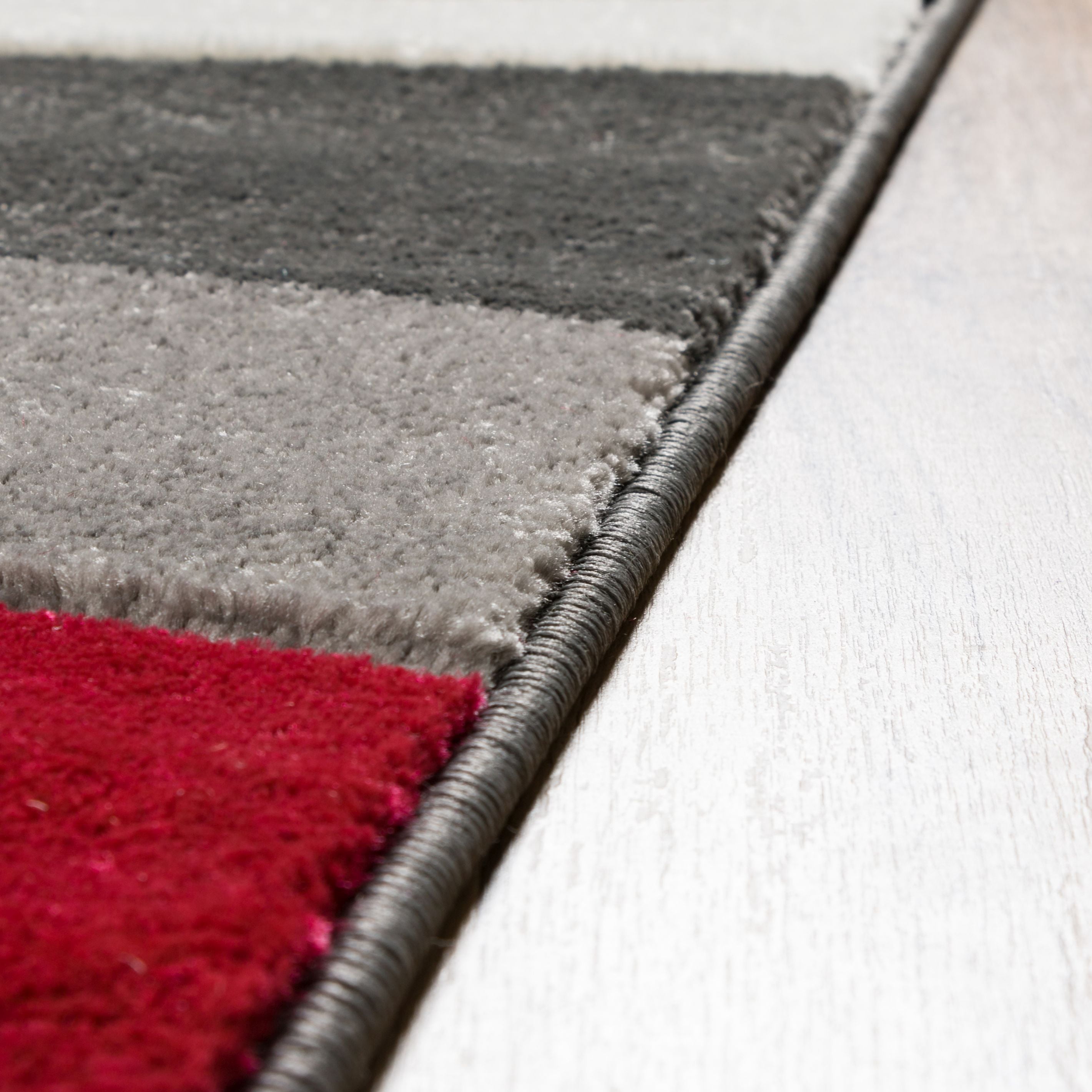 Well Woven Ruby Rad Waves Modern Contemporary Red Geometric Solid Stripes 3'11" x 5'3" Area Rug