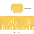 thumbnail image 2 of Uxcell 1 Yard 6 inch PU Leather Fringe Trim DIY Tassel Fringe for Sewing, Lemon Yellow, 2 of 4