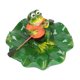 thumbnail image 2 of Adorno de rana de hoja de loto flotante de resina de simulación para fuente de estanque de peces, decoración paisajística, 2 of 14