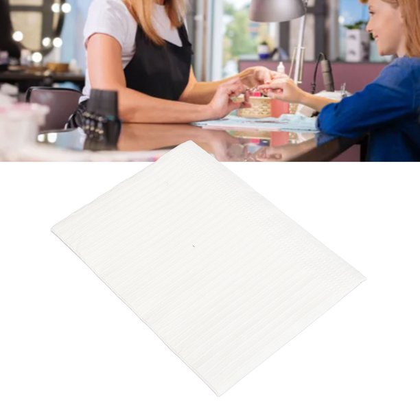 Toallas De Mesa De Arte De Uñas Desechables De 80 Piezas, Baberos Dentales Desechables A Prueba De Agua, Almohadilla De Papel Portátil Para Almohadillas