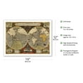 thumbnail image 2 of World Expeditions Map - Sir Francis Drake and Thomas Cavendish - Vintage Colored Cartographic Map by Jodocus Hondius c.1595 - Bamboo Fine Art 290gsm Paper (Unframed) 12x16in, 2 of 4