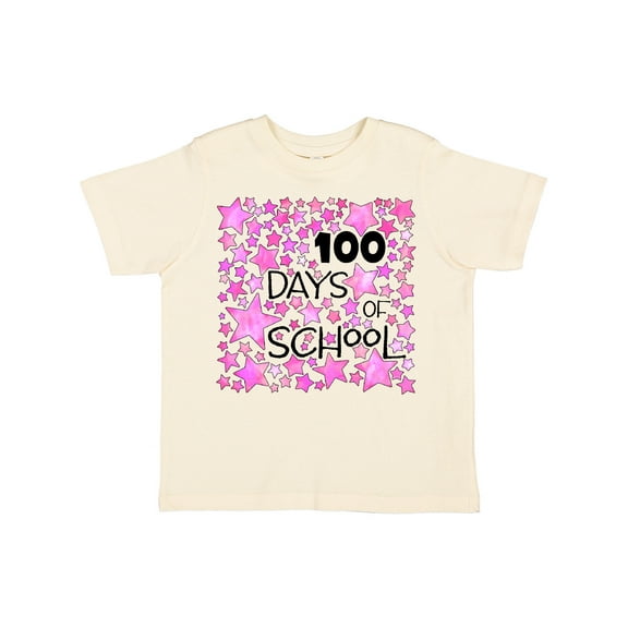 Inktastic 100 Days of School Stars in Pink Boys or Girls Toddler T-Shirt