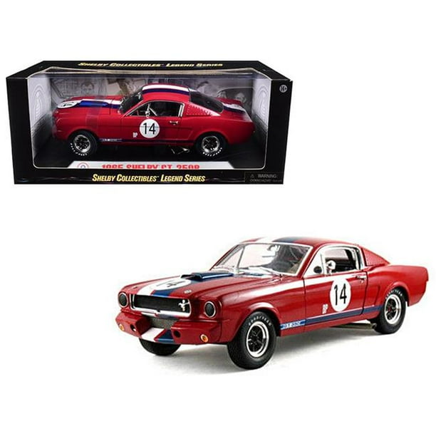 Shelby Collectibles SC363 1965 Ford Shelby Mustang GT350R Rouge No.14 1 par 18 Voitures Miniatures