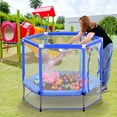 thumbnail image 2 of Triple Tree Mini Hexagon Trampoline for Kids, Blue, 55.00" x 55.00" x 43.00", 2 of 7