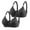 27-Black, variant on YWDJ Bras for Women Half Cup 2 Pack Closure in Back Bras No Wire Sleep Bras Adjustable Straps Push up Wrap Comfy Bras Padded Plus Size Comfort Bras Solid Lounge Bras Black 2XL