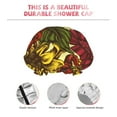 thumbnail image 5 of Kll Sunflower Pattern Shower Cap & Bath Cap For Women,Reversible Oversized Waterproof Shower Caps For All Hair Lengths,Elastic Reusable Bathing Hair Cap, 5 of 9