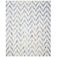 thumbnail image 2 of Safavieh Dip Dye Lara Distressed Wool Area Rug, Ivory/Blue, 8' x 10', 2 of 7