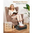 thumbnail image 3 of Foot Rest for Under Desk at Work, Heated Foot Stool with Vibration Massage, Adjustable Height Memory Foam Foot Stool,2 Heat Levels Ergonomic Desk Footrest, 3 of 6