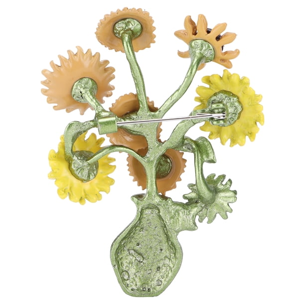 Broche Broche de girasol Pin de solapa Broche de girasol Broches de flores Rendimiento probado Jadeshay A