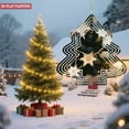 thumbnail image 3 of Stylish Metal Hanging Tree-Shaped Wind Decorations - Festive Garden Spinners with Decorative Lights & Sparkles for Yard Cheer, 3 of 7