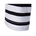 thumbnail image 5 of Unique Bargains Men's Long Sleeve Pullover Top Crew Neck Striped T-Shirts 38 Black and White, 5 of 7