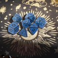 thumbnail image 2 of 7 Pcs dés en Acrylique Antique DND D10 D12 RPG Jouets de Jeu de Rôle Bleus, 2 of 5