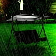 thumbnail image 4 of SHEIGUANNI Swing Canopy Cover Set with Seat Cushion, Black Waterproof UV Protection for Outdoor Patio Swing 74.8x51.97in + Lightweight Easy Install​​, 4 of 6