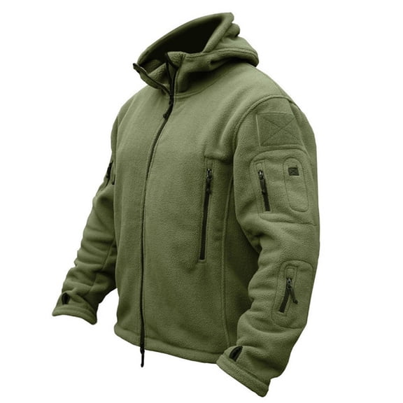 TOWED22 Men's Full-Zip Jacket Casual Stand Collar Outwear Winter Jackets Warm Coats Green,4XL