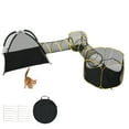 thumbnail image 2 of Zimtown 2-in-1 Outdoor Cat Playpen Puppy Playpen, Large Enclosure with Tunnel & Portable Tent for Pets, Yellow, 2 of 8