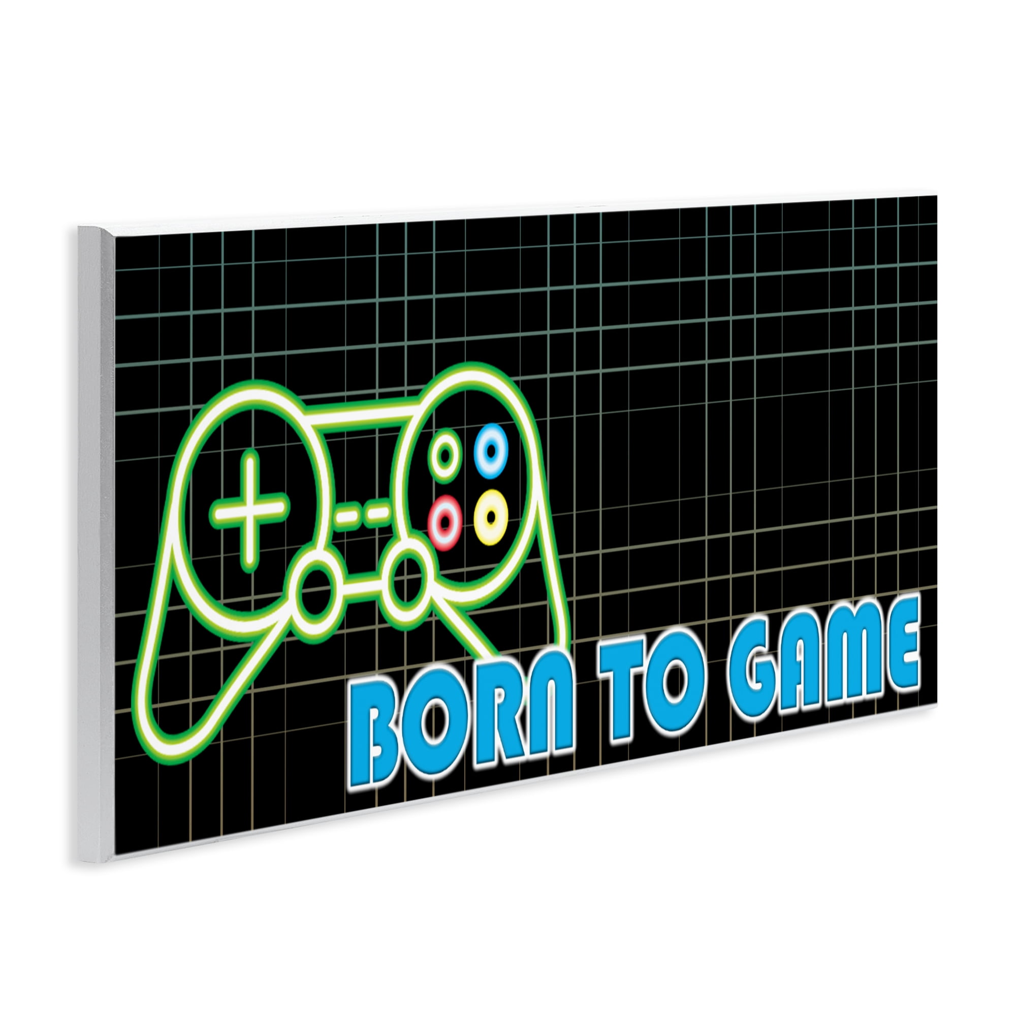 Stupell Industries Born To Game Neon Wall Plaque Art, design by Kim Allen