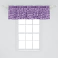 thumbnail image 2 of Ambesonne Retro Valance Pack of 2, Squares Purple Color Palette, 54"X18", Quartz and Pale Mauve, 2 of 4
