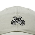 thumbnail image 2 of Dalix Bike Embroidered Bicycle Cotton Baseball Cap Adjustable Dad Hat Mens in Washed Stone White, 2 of 8