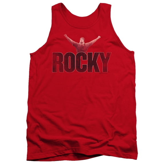 Rocky Victory Distressed Adult Tank Top Red
